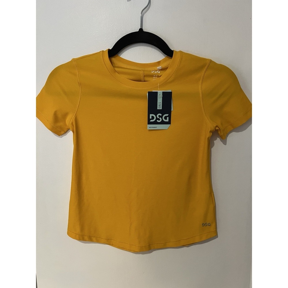 NWT DSG Girls XS Movement Tee University Gold Heather Short Sleeve Shirt